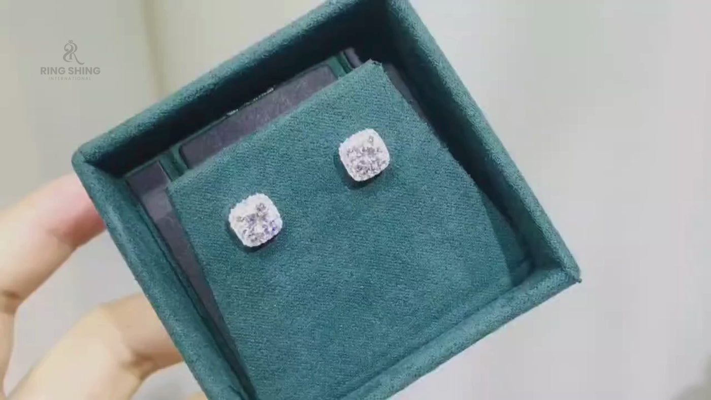 RSE-233 Moissanite White Minimalist Stud Earrings