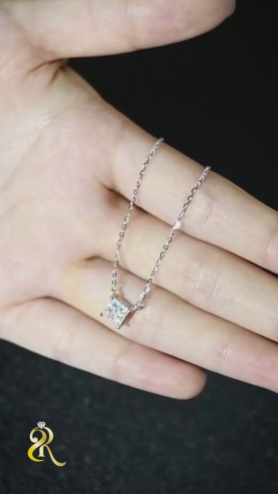 RSP-107 Original Moissanite Diamond Princess Cut Pendant