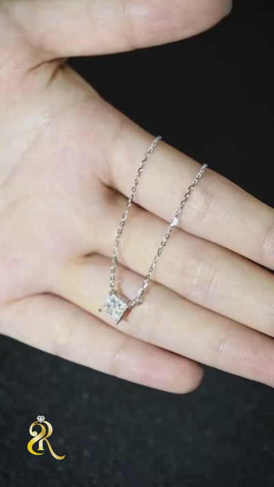 RSP-107 Original Moissanite Diamond Princess Cut Pendant