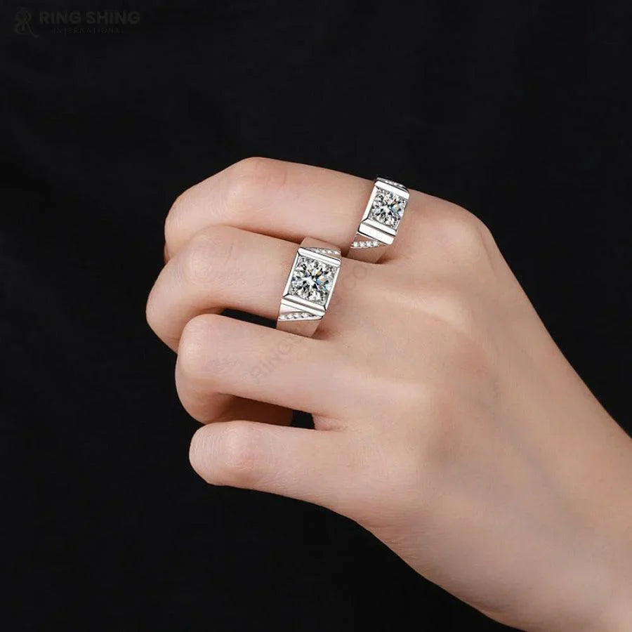 RSR-197: Authentic Moissanite Diamond Ring - Ringshing.com